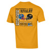 Mizzou Tiger Champion® MU vs KU Tiger Stripe Football Game Day Shirt Gold