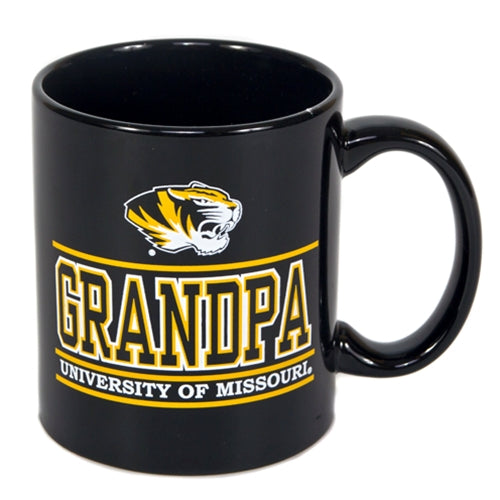 University of Missouri Grandpa Black Ceramic Mug