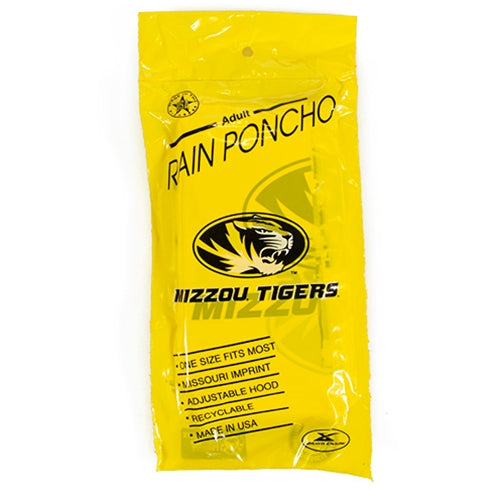 Mizzou Tigers Gold Rain Poncho