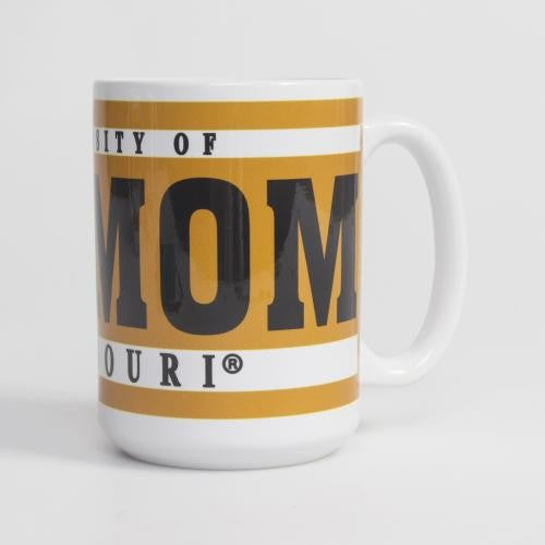 Mizzou Mom White & Gold Ceramic Mug