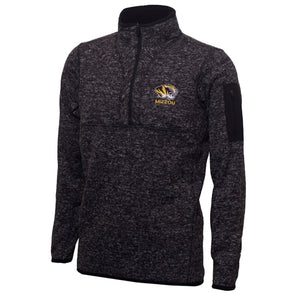 Mizzou Antigua 1/4 Zip Black Sweatshirt