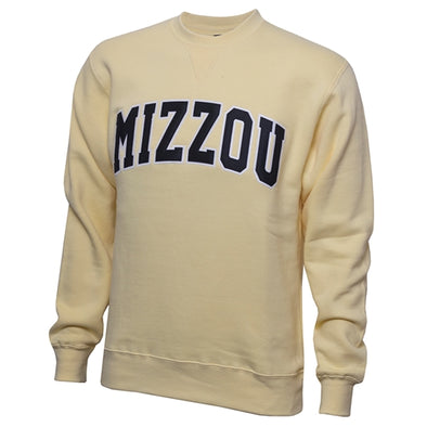 Mizzou Tigers Satin GEAR for Sports 2 Color Yellow Crew Neck Sweatshirt