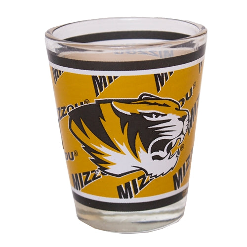 Mizzou Tiger Head Black and Gold Shot Glass