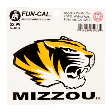 Mizzou Tiger Head Fun-Cal Decal