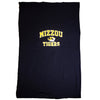 Mizzou Tigers Head Black Rolled Blanket