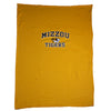 Mizzou Tigers Head Gold Rolled Blanket