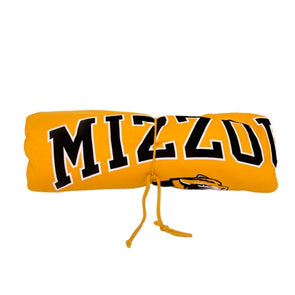 Mizzou Tigers Head Gold Rolled Blanket