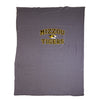 Mizzou Tigers Head Graphite Rolled Blanket