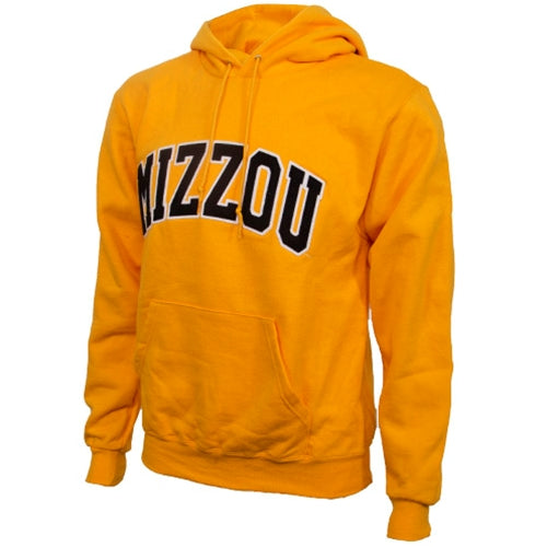 Mizzou Tigers Champion® Tackle Twill Felt Gold Hoodie -