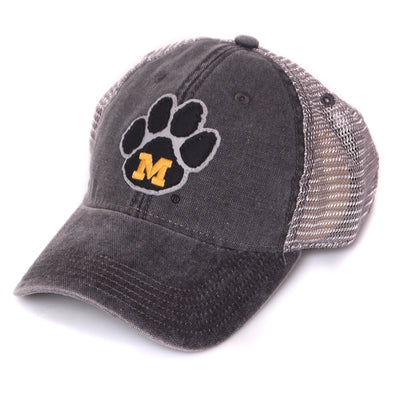 Mizzou Paw Print Black Trucker Hat