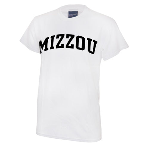 Mizzou White Short Sleeve Crew Neck T-Shirt