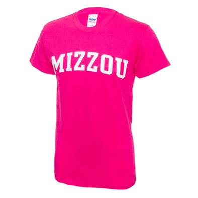 Mizzou Pink Short Sleeve Crew Neck T-Shirt