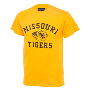 Missouri Tigers Gold Short Sleeve Crew Neck T-Shirt