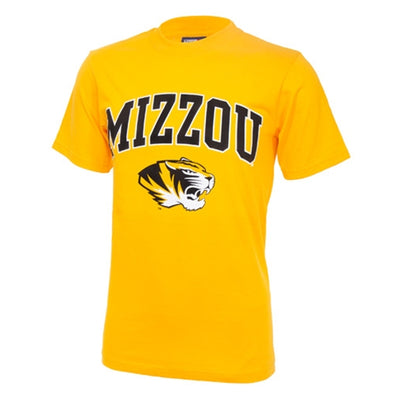 Mizzou Tiger Head Gold Short Sleeve T-Shirt