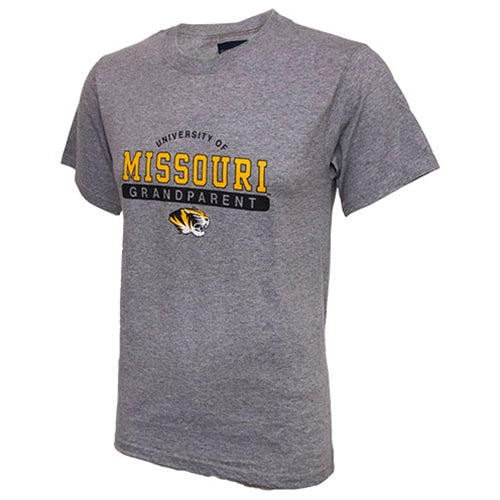 University of Missouri Grandparent Grey Crew Neck T-Shirt