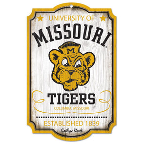 Mizzou Tigers Missouri Tigers Vault Beanie Tiger Wooden Wall Sign