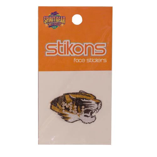 MU Tiger Head Rhinestone Tattoo