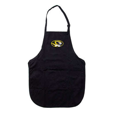 Mizzou Oval Tiger Head Black Apron