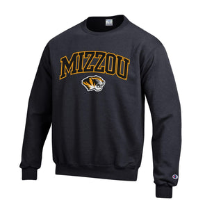 Mizzou Tiger Head Champion® Black Sweatshirt