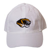Mizzou Tiger Head White Adjustable Hat