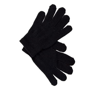 Women's Black Knit Gloves
