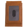 Mizzou Oval Tiger Head Engraved Front Fold Brown Wallet