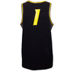 Mizzou Tigers #1 Nike® Replica Black and Gold Basketball Jersey