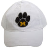 Mizzou Retro M Paw White Adjustable Hat