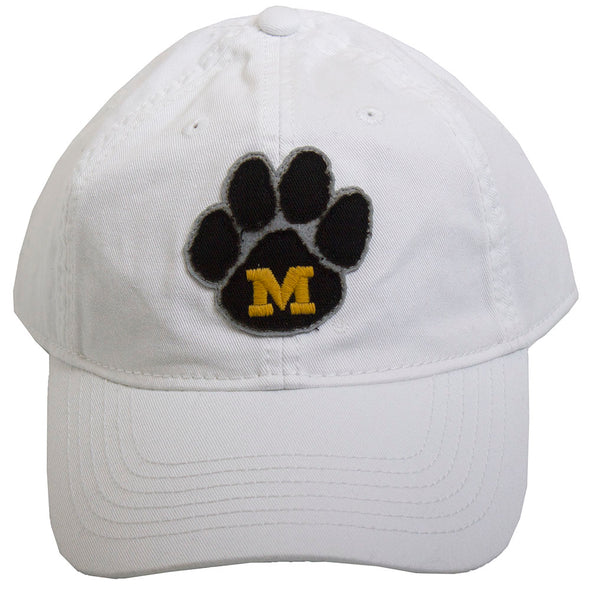 Mizzou Retro M Paw White Adjustable Hat