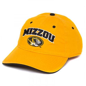 Mizzou Oval Tiger Head Gold Adjustable Hat
