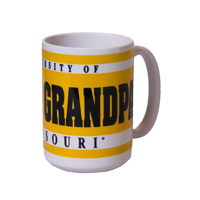 University of Missouri Grandpa Oval Tiger Head Black and Gold Mug