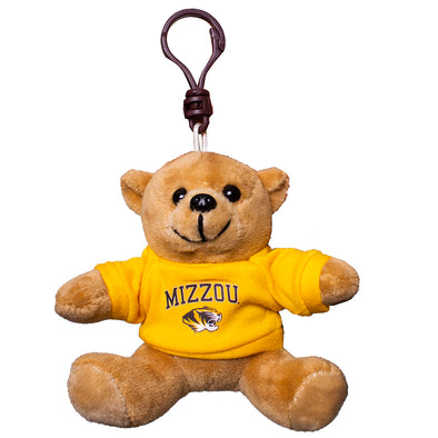 Mizzou Tiger Head 4" T-Shirt Bear Clip Keychain