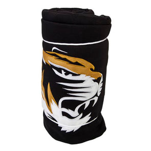 Mizzou Tiger Head Black Sweatshirt Blanket