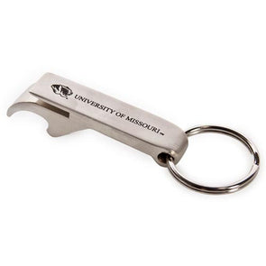 University of Missouri Silver Bottle Opener Keychain