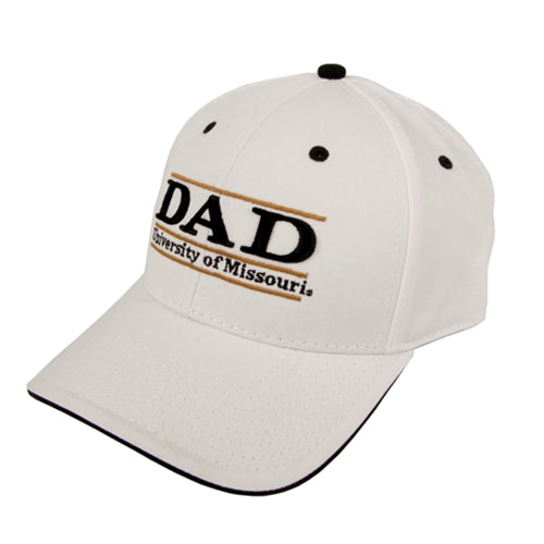 Mizzou Dad White Adjustable Hat