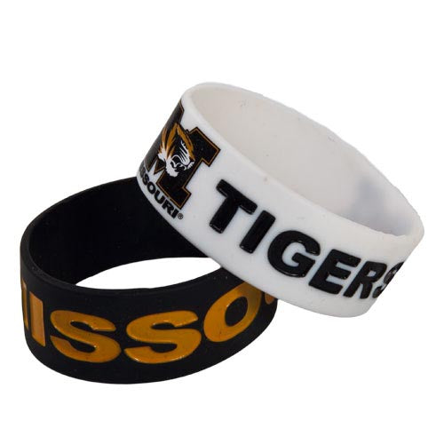 Missouri Tigers Rubber Bracelets Set of 2