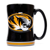Mizzou Oval Tiger Head Relief Ceramic Black Mug