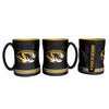 Mizzou Oval Tiger Head Relief Ceramic Black Mug