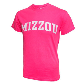 Mizzou Hot Pink Short Sleeve Crew Neck T-Shirt