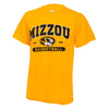 Mizzou Basketball Oval Tiger Head Gold Short Sleeve T-Shirt