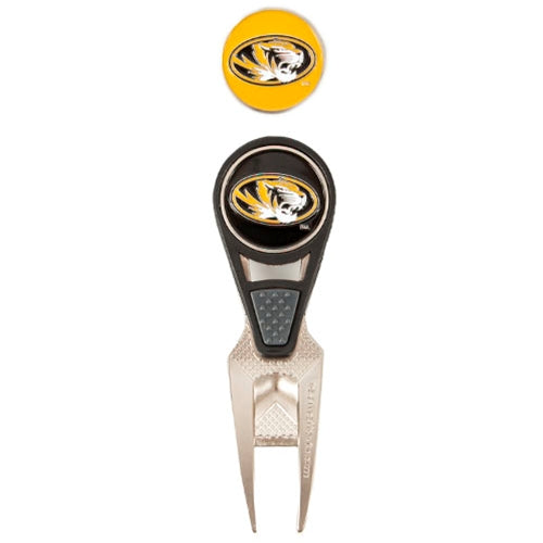 Mizzou Oval Tiger Head Golf Divot Tool with Ball Markers