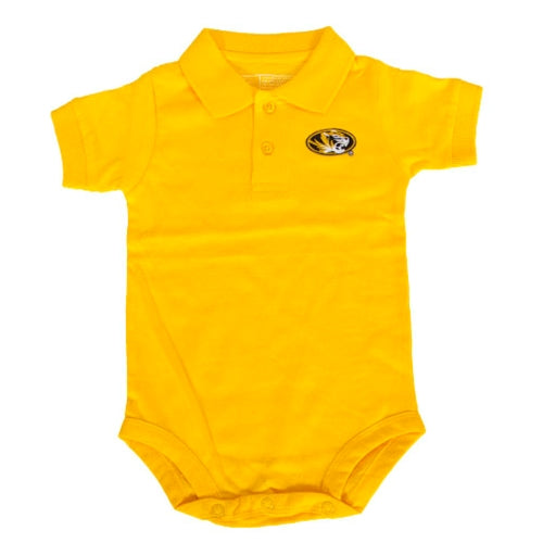 Mizzou Oval Tiger Head Polo Onesie