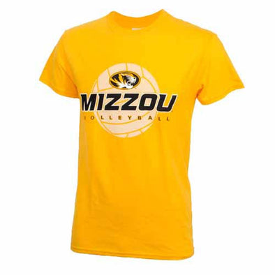 Mizzou Volleyball Gold Short Sleeve Crew Neck T-Shirt