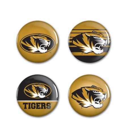 Mizzou Tigers 4 Pack Button Set Assorted
