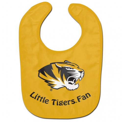 Mizzou Tiger Head Gold Little Tigers Fan Baby Bib