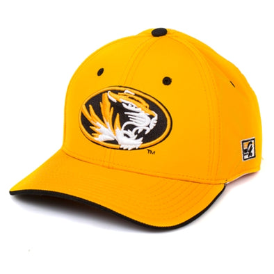 Mizzou Oval Tiger Head Gold Stretch-Fit Hat