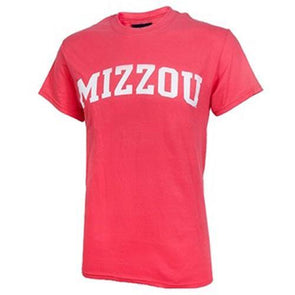 Mizzou Short Sleeve Coral Crew Neck T-Shirt