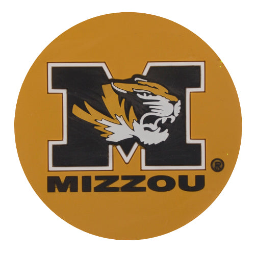 Mizzou M Tiger Head Gold Coasters
