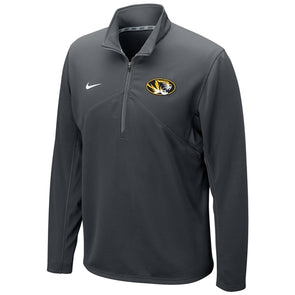 Mizzou Nike® Oval Tiger Head Charcoal 1/4 Zip Sweatshirt