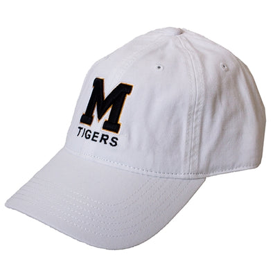 Mizzou Block M Adjustable White Cap